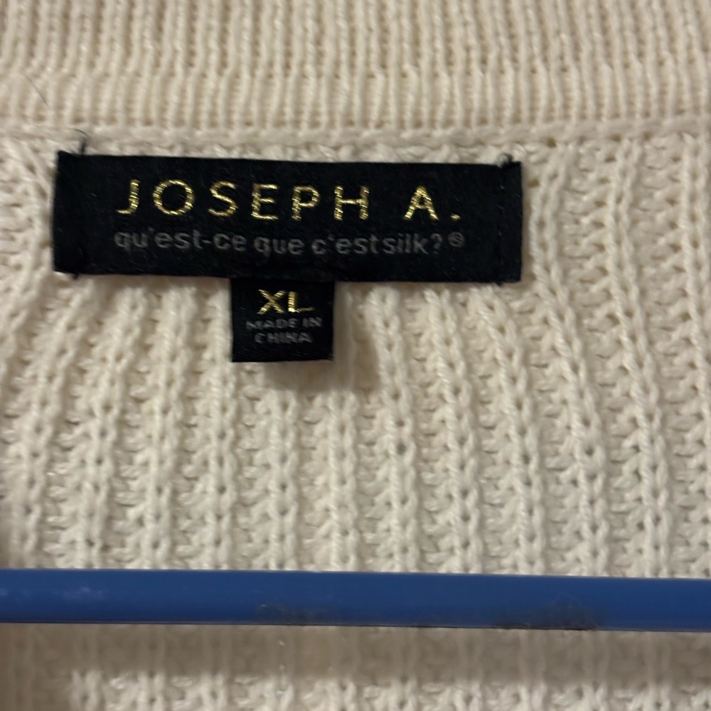 Joseph A VTG Colorful Crochet Accent Knit Cottagecore Granny Sweater XL - Picture 4 of 5